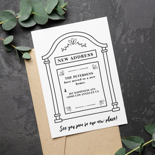 Postfach neue Zuhause-Adresse bewegt Ankündigung