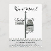 Postfach Neue Zuhause-Bewegungs-Ankündigung Postka Postkarte (Vorderseite)