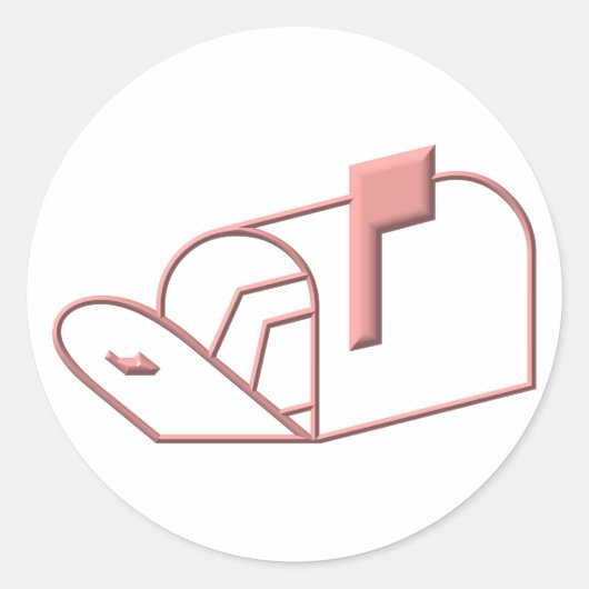 Postfach öffnen runder aufkleber (Vorderseite)