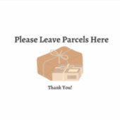 Postfach Paketaufkleber WEISSER Hintergrund Aufkleber (Vorderseite)