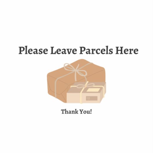 Postfach Paketaufkleber WEISSER Hintergrund Aufkleber (Vorderseite)