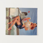 Postfach Pinup Girl Wandteppich (Vorderseite (Horizontal))