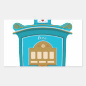 Postfach Rechteckiger Aufkleber (Vorderseite)