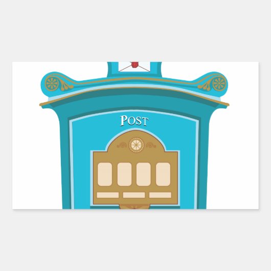 Postfach Rechteckiger Aufkleber (Vorderseite)