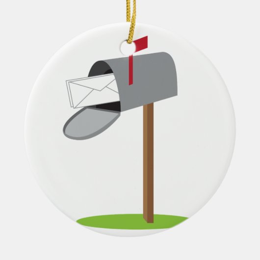 Postfach und Brief Keramik Ornament (Vorne)