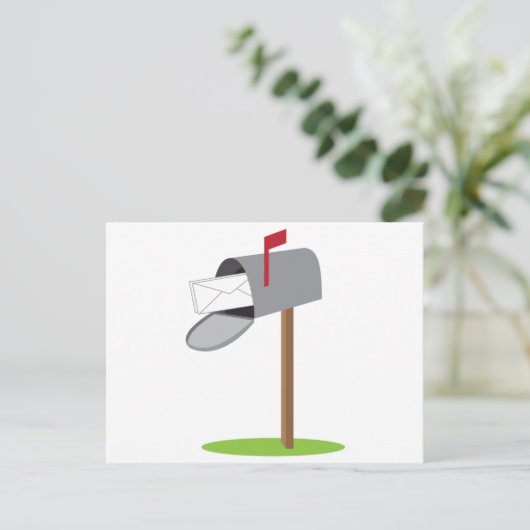 Postfach und Brief Postkarte (Stehend Vorderseite)