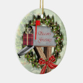 Postfach, Wild und Geschenk Mailman Rundschmuck Keramik Ornament (Rechts)