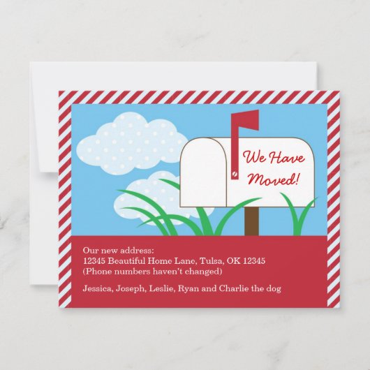 Postfach Wir haben die Karte verschoben (Vorderseite)