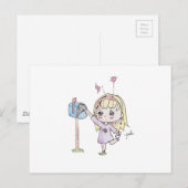 Postfachfrau Postkarte (Vorne/Hinten)