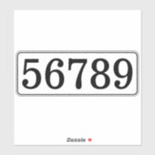 Postfachnummer Vorlagenaufkleber Aufkleber (Blatt)