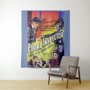 Postfilmplakatdruck des inspektors 1936 wandteppich