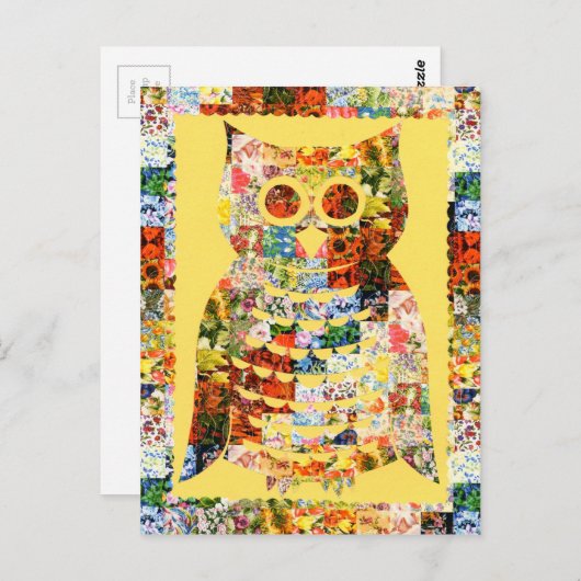PostFrühlings Eule Postkarte (Vorne/Hinten)