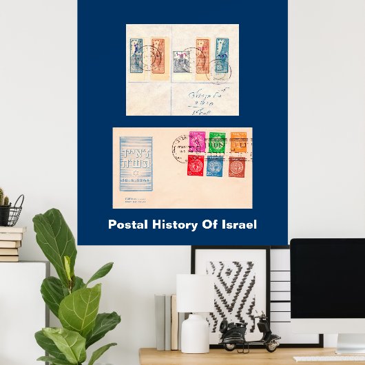 Postgeschichte Israels Poster (Heimbüro)