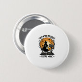 Posthexen-Shirt Vintage Halloween-Briefträger Button (Vorne & Hinten)