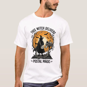Posthexen-Shirt Vintage Halloween-Briefträger  T-Shirt