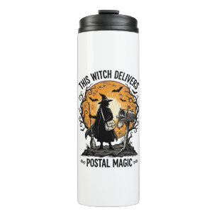 Posthexen-Shirt Vintage-Halloween-Briefträger  Thermosbecher