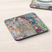 Posthumisches Portrait von Ria Munk von Gustav Kli Getränkeuntersetzer (Linke Seite)