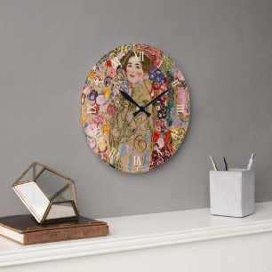 Posthumisches Portrait von Ria Munk von Gustav Kli Große Wanduhr