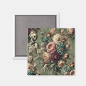 Posthumous Heartache - Gothic Floral Design Magnet (Vorderseite/Rückseite)