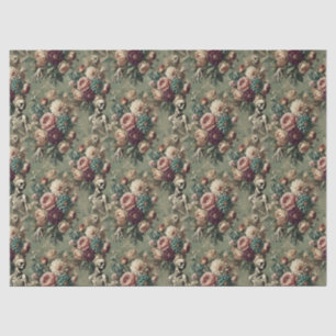 Posthumous Heartache - Gothic Floral Design Seidenpapier