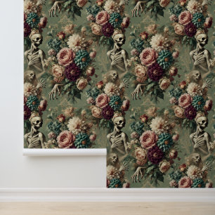Posthumous Heartache - Gothic Floral Design Tapete