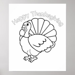 � Postieren für Thanksgiving zu färben - Poster
