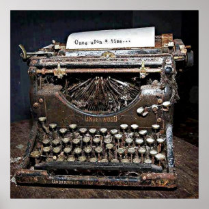Postieren Underwood, alte zu schreibende Maschine Poster