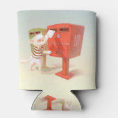 Posting-Zeit - Katze mit taiwanesischer Mailbox Dosenkühler (Rückseite)