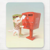 Posting-Zeit - Katze mit taiwanesischer Mailbox Mousepad (Vorne)