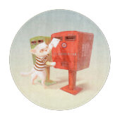 Posting-Zeit - Katze mit taiwanesischer Mailbox Schneidebrett (Vorderseite)