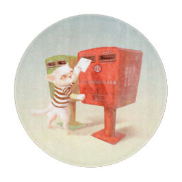 Posting-Zeit - Katze mit taiwanesischer Mailbox Schneidebrett