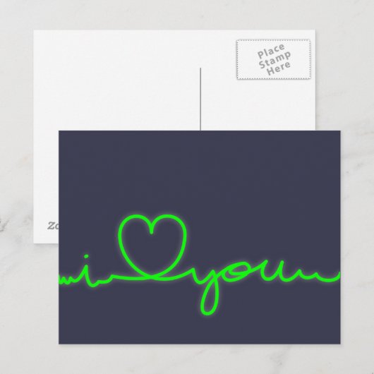 Postkardiogramm I Liebe Postkarte (Vorne/Hinten)