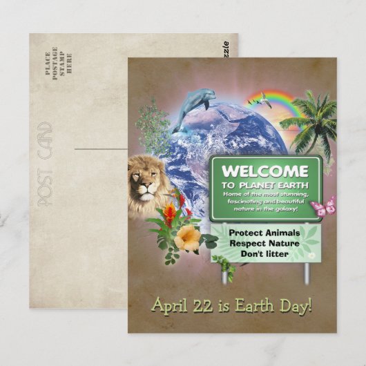 🌱 POSTKARTE (Vorne/Hinten)