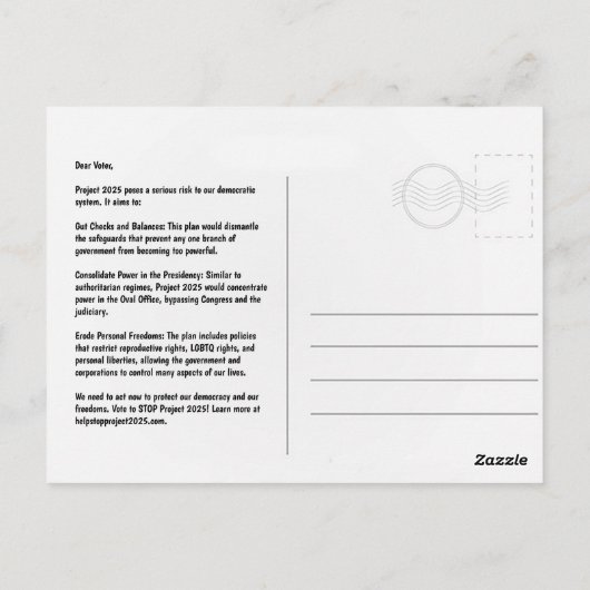 Postkarte (Rückseite)