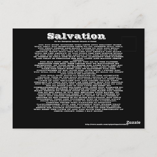 Postkarte (Rückseite)