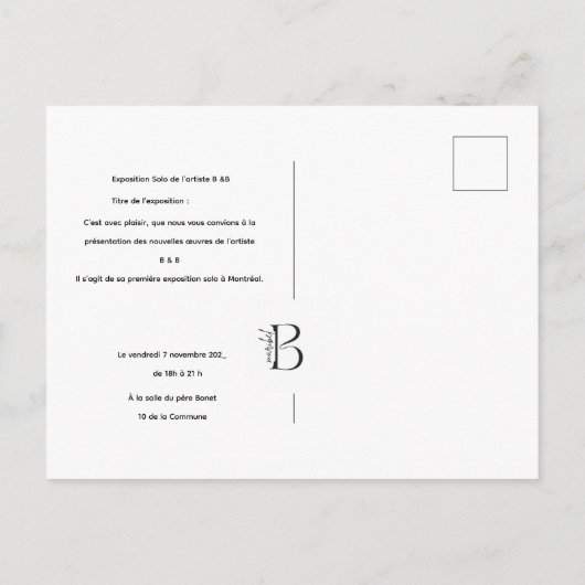 Postkarte (Rückseite)