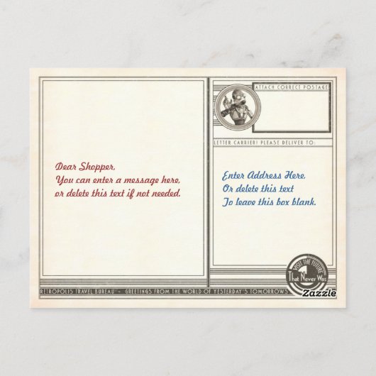 Postkarte (Rückseite)