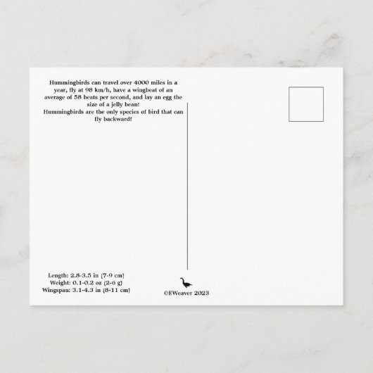 Postkarte (Rückseite)