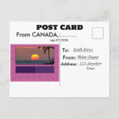 Postkarte (Rückseite)