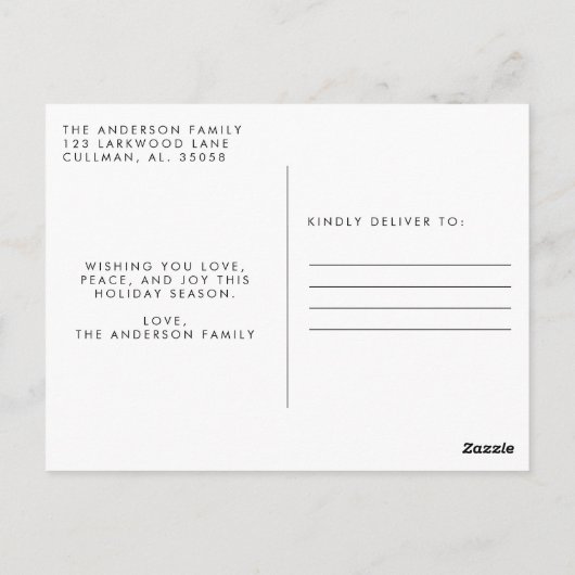 Postkarte (Rückseite)