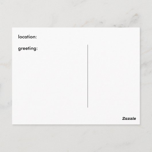 Postkarte (Rückseite)