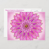 Postkarte 01 "Magenta Healing" von MandalaDesign (Vorne/Hinten)