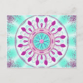 Postkarte 05 "Cyan and Magenta Rosette" (Vorderseite)