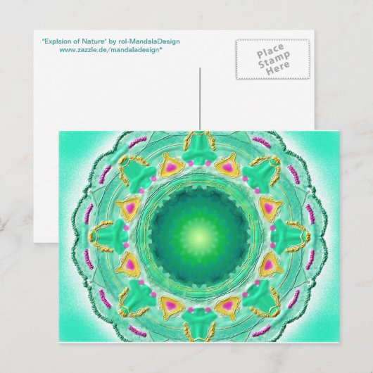 Postkarte 12 "Explosion der Natur" (Vorne/Hinten)