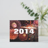 Postkarte 2014 - Frohes neues Jahr (Stehend Vorderseite)