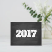 Postkarte 2017 auf Kreidebrett (Stehend Vorderseite)