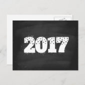 Postkarte 2017 auf Kreidebrett (Vorne/Hinten)