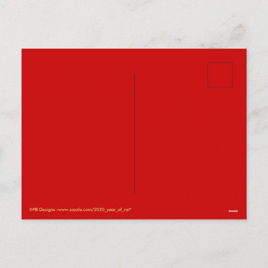 Postkarte 2019 des Schwein-chinesische (Rückseite)