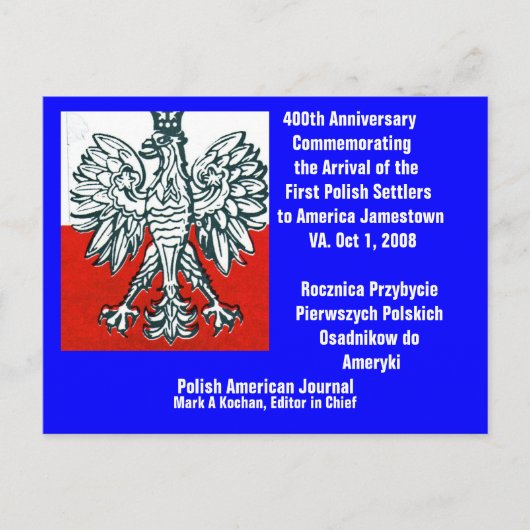 ..Postkarte 400. Anniv. Erste Polnisch - Maßgeschn Postkarte (Vorderseite)