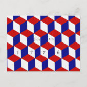 Postkarte - 4. Juli 1776 Block-Illusion (Vorderseite)